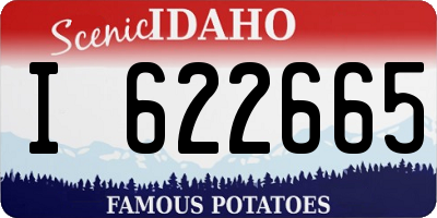 ID license plate I622665