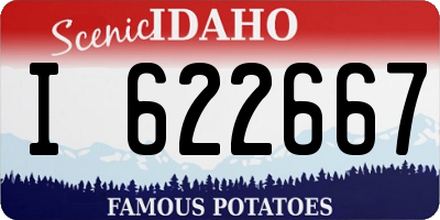 ID license plate I622667