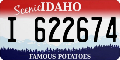 ID license plate I622674