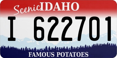ID license plate I622701