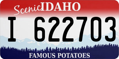 ID license plate I622703