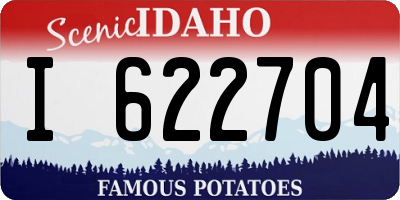ID license plate I622704