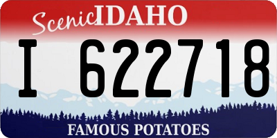 ID license plate I622718