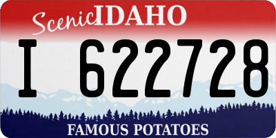 ID license plate I622728