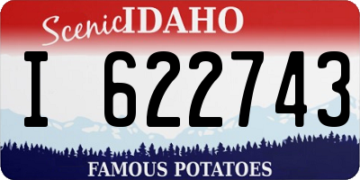 ID license plate I622743