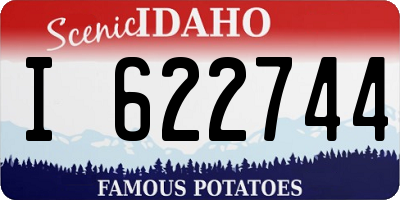 ID license plate I622744