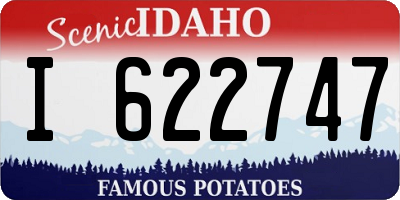 ID license plate I622747