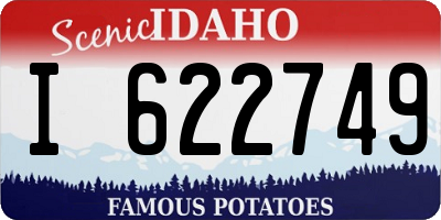 ID license plate I622749