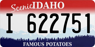 ID license plate I622751