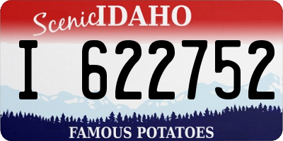 ID license plate I622752