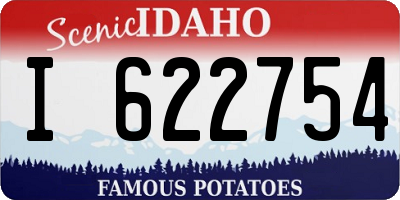 ID license plate I622754