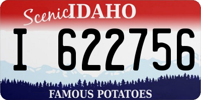 ID license plate I622756