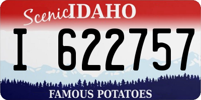 ID license plate I622757