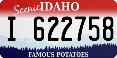ID license plate I622758