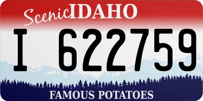 ID license plate I622759