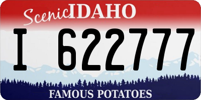 ID license plate I622777