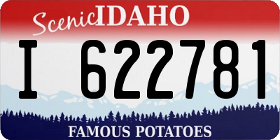 ID license plate I622781