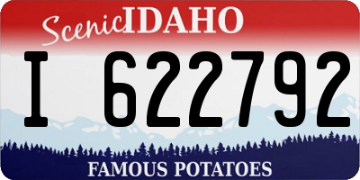 ID license plate I622792