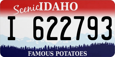 ID license plate I622793