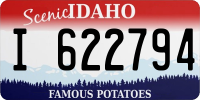 ID license plate I622794
