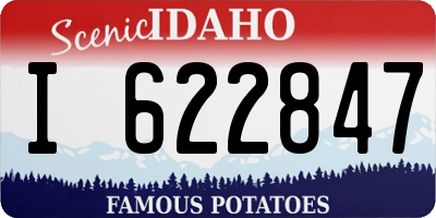 ID license plate I622847