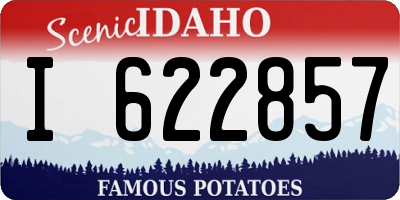 ID license plate I622857