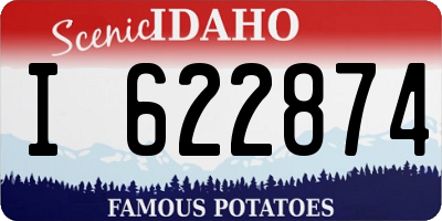 ID license plate I622874