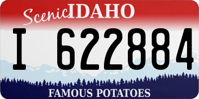 ID license plate I622884