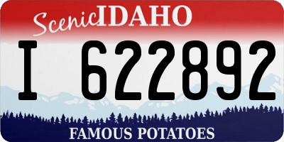 ID license plate I622892