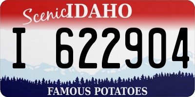 ID license plate I622904