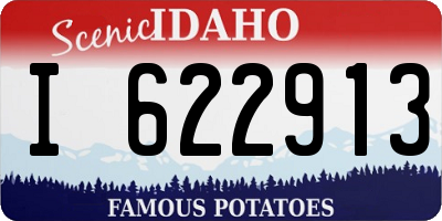 ID license plate I622913