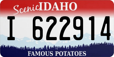 ID license plate I622914