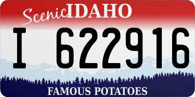 ID license plate I622916