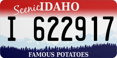 ID license plate I622917