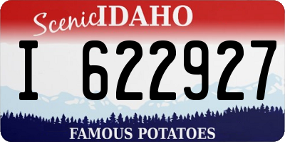 ID license plate I622927