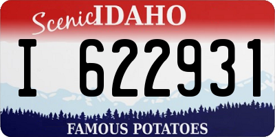 ID license plate I622931