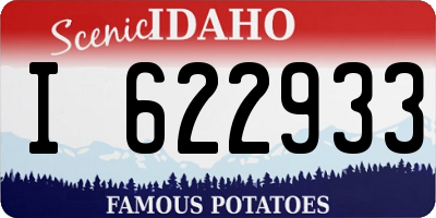 ID license plate I622933