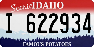 ID license plate I622934