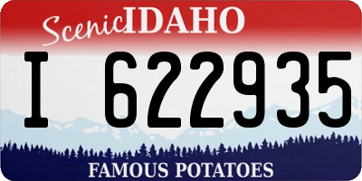 ID license plate I622935
