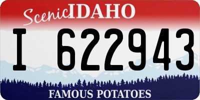 ID license plate I622943