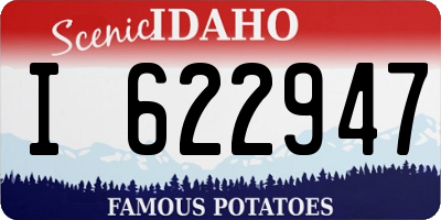 ID license plate I622947