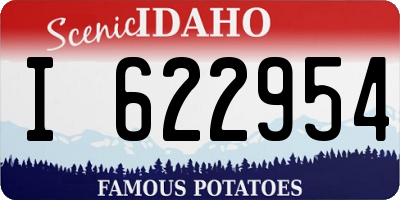 ID license plate I622954