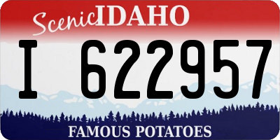 ID license plate I622957