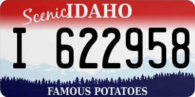 ID license plate I622958