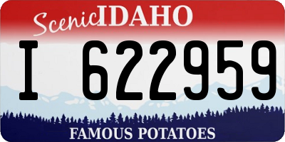 ID license plate I622959