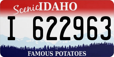 ID license plate I622963