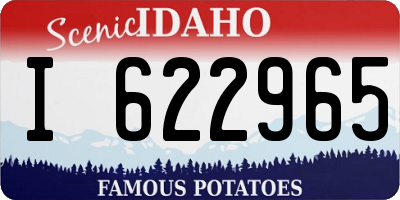 ID license plate I622965