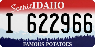 ID license plate I622966