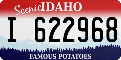 ID license plate I622968
