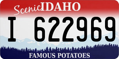 ID license plate I622969